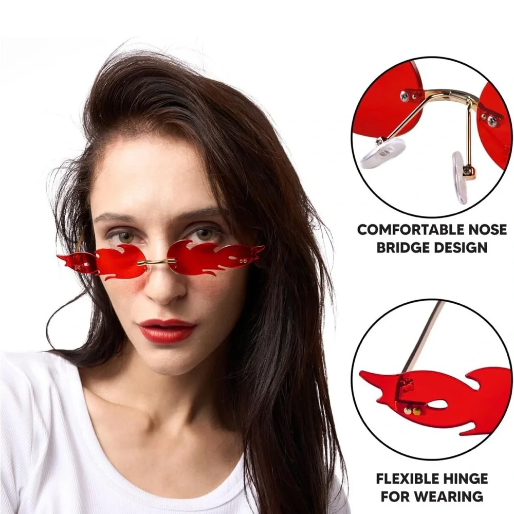 Flame Sunglasses Men or Women - Red, Black, Purple, Green